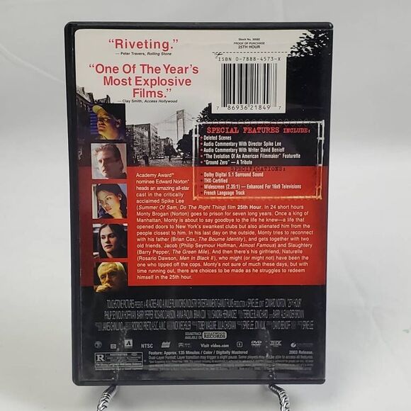25th Hour DVD Edward Norton Spike Lee Joint - Picture 3 of 3